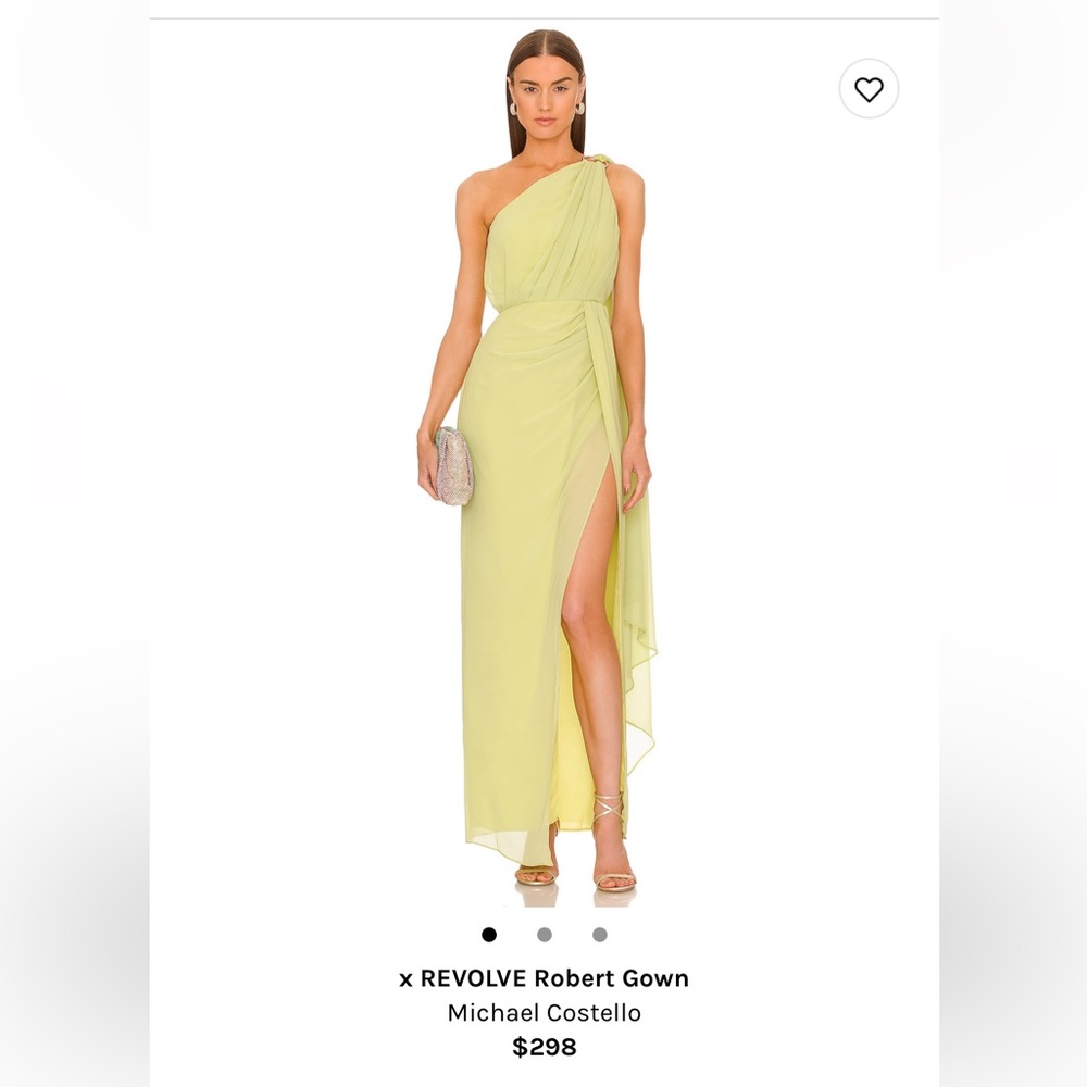 Revolve Robert Gown citron green size Small